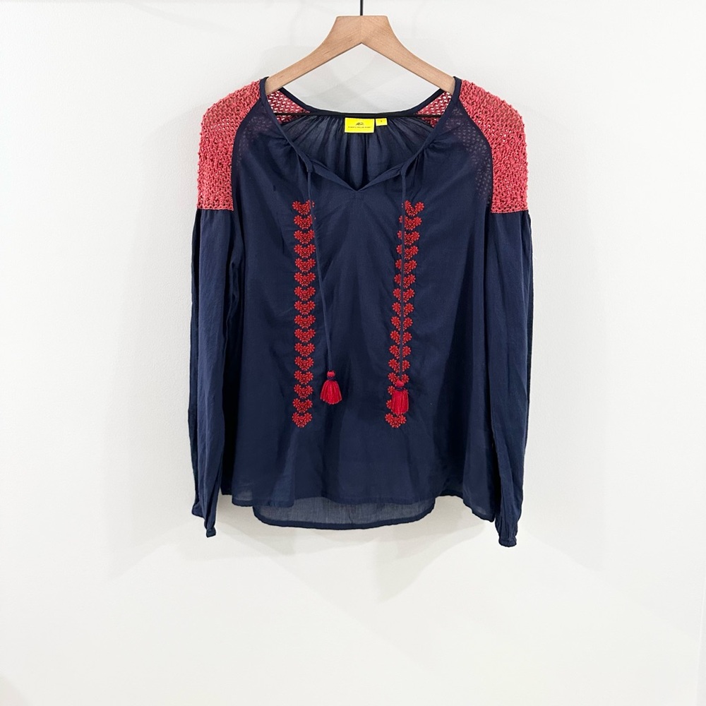 Roberta Roller Rabbit Crochet Shoulder Embroidere… - image 1